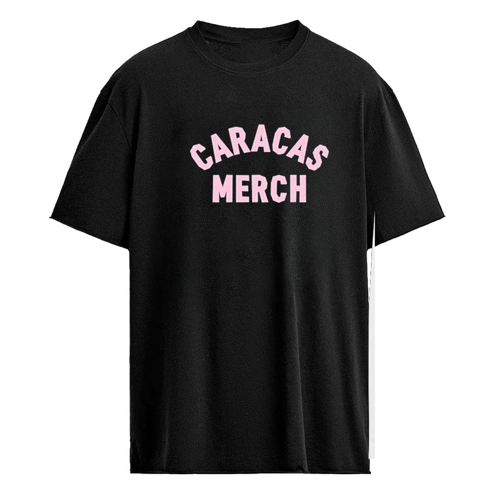 Caracas Caracas Merch Pink Logo Black Shirt