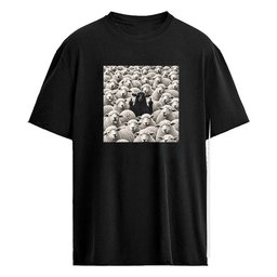 Black Sheep Middle Finger Rebel Flock Outsider Humor Art Shirt