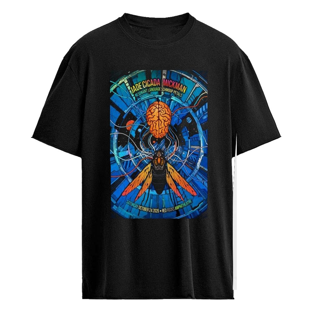 Jade Cicada and Mickman Oct 24 2026 Red Rocks Amphitheatre Morrison Colorado Exclusive Show Poster Shirt