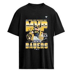 Milwaukee Brewers Jake Bauers Navy 2026 National League Championship Series MVP T-Shirt