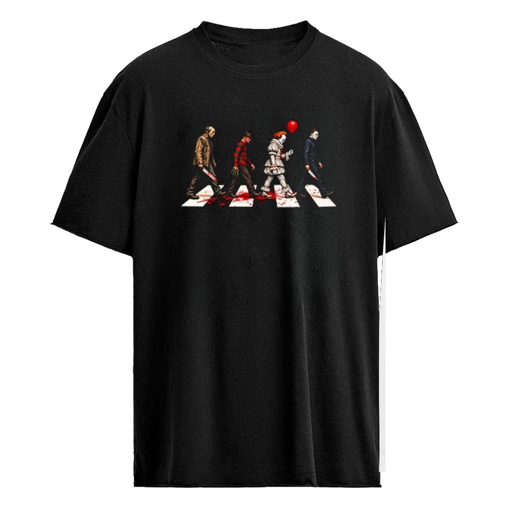 Horror Characters Abbey Road Shirt