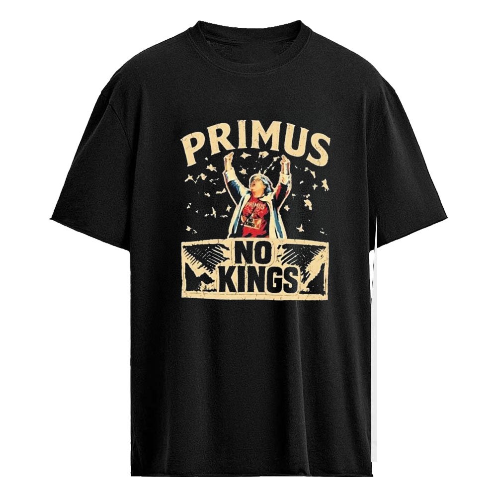 Primus No Kings Shirt Farewell To Kings Shirt Middle Finger Woman Trump Rally Syracuse NY 2026 T-shirt