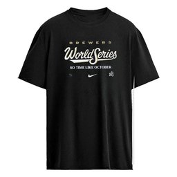 Milwaukee Brewers Nike Navy 2026 MLB World Series Authentic Collection No Time Like October T-Shirt
