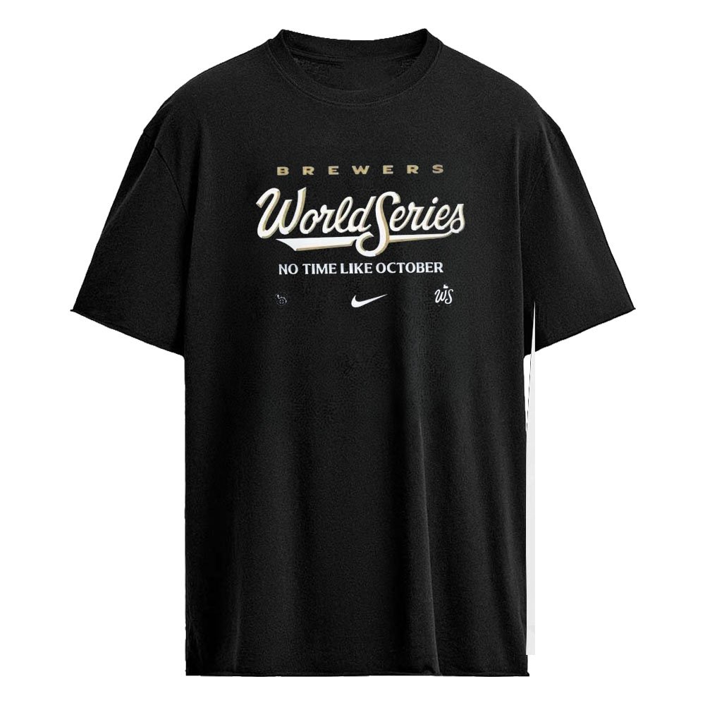 Milwaukee Brewers Nike Navy 2026 MLB World Series Authentic Collection No Time Like October T-Shirt
