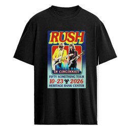 October 23 2026 Rush Heritage Bank Center Cincinnati Ohio Show Poster Shirt