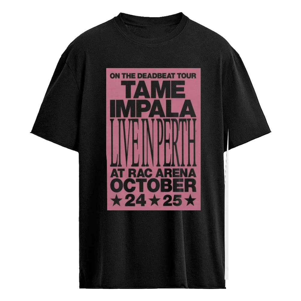 Tame Impala Deadbeat Tour RAC Arena Perth Australia October 24 And 25 2026 Limited Concert Poster Shirt