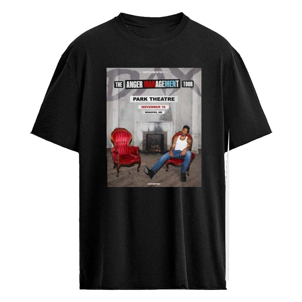 The Park Theatre The Anger Management Tour Nov 16th 2026 Winnipeg MB T-Shirt