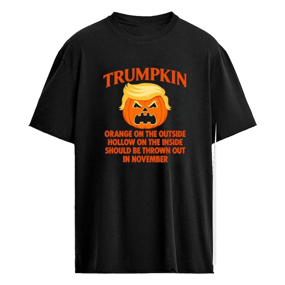 Trumpkin Halloween Pumpkin Political Satire Shirt