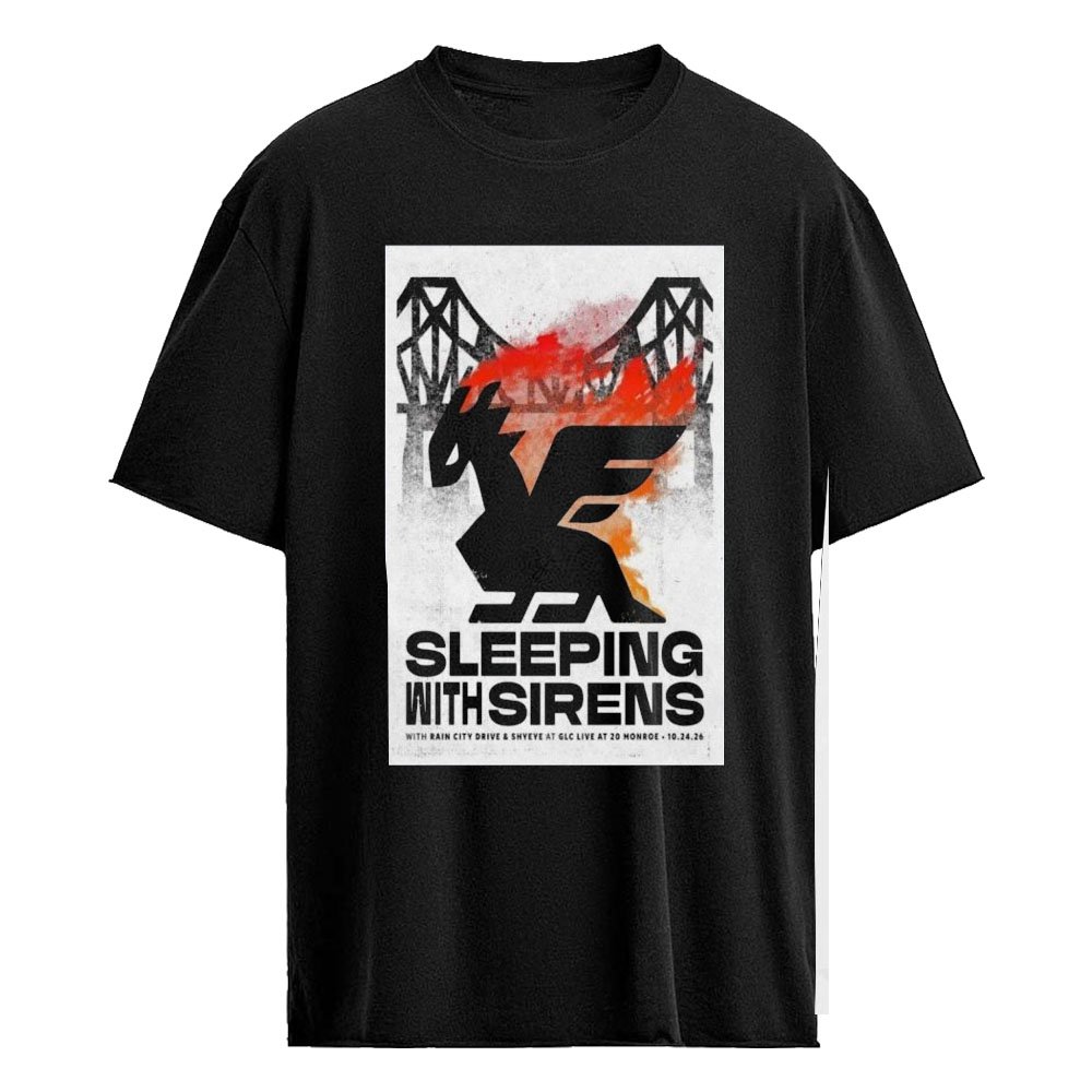 Sleeping With Sirens Rain City Drive Shyeye Grand Rapids MI Oct 24 2026 Concert Poster Shirt