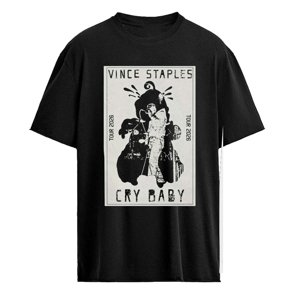 Vince Staples Cry Baby 2026 Tour Show Poster Limited Edition Shirt