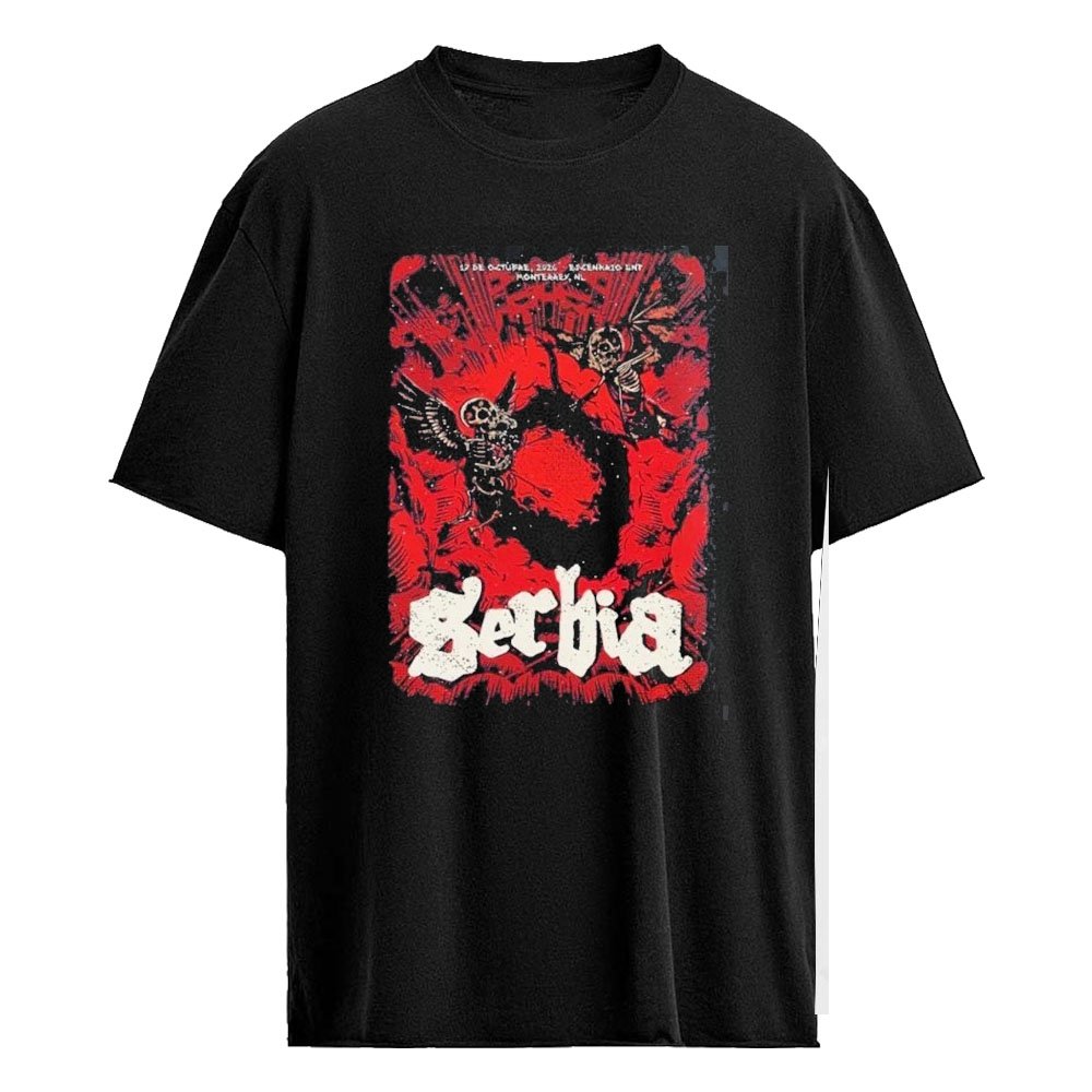 Serbia Monterrey NL 2026 Event Poster Live At Escenario GNP Seguros 17 De Octubre 2026 Essentials T-Shirt