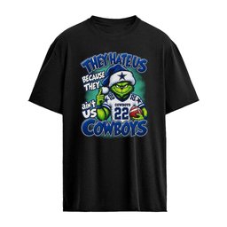 They Hate Us Because They Ain’t Us Cowboys Grinch Christmas 2026 Shirt