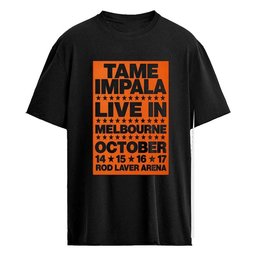 Tame Impala October 17 2026 Rod Laver Arena Melbourne Australia Concert Poster Limited Edition Shirt