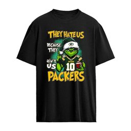 They Hate Us Because They Ain’t Us Packers Grinch Christmas 2026 Shirt