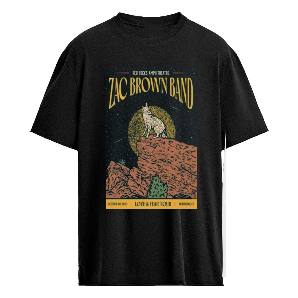Zac Brown Band Live in Concert Morrison, CO Red Rocks Oct 20 2026 Limited Poster Shirt