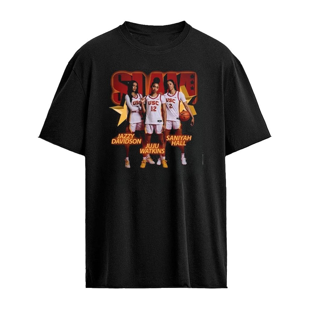 SLAM 265 USC Trojans Women Basketball WBB Remix Jazzy Davidson Juju Watkins Saniyah Hall T-Shirt