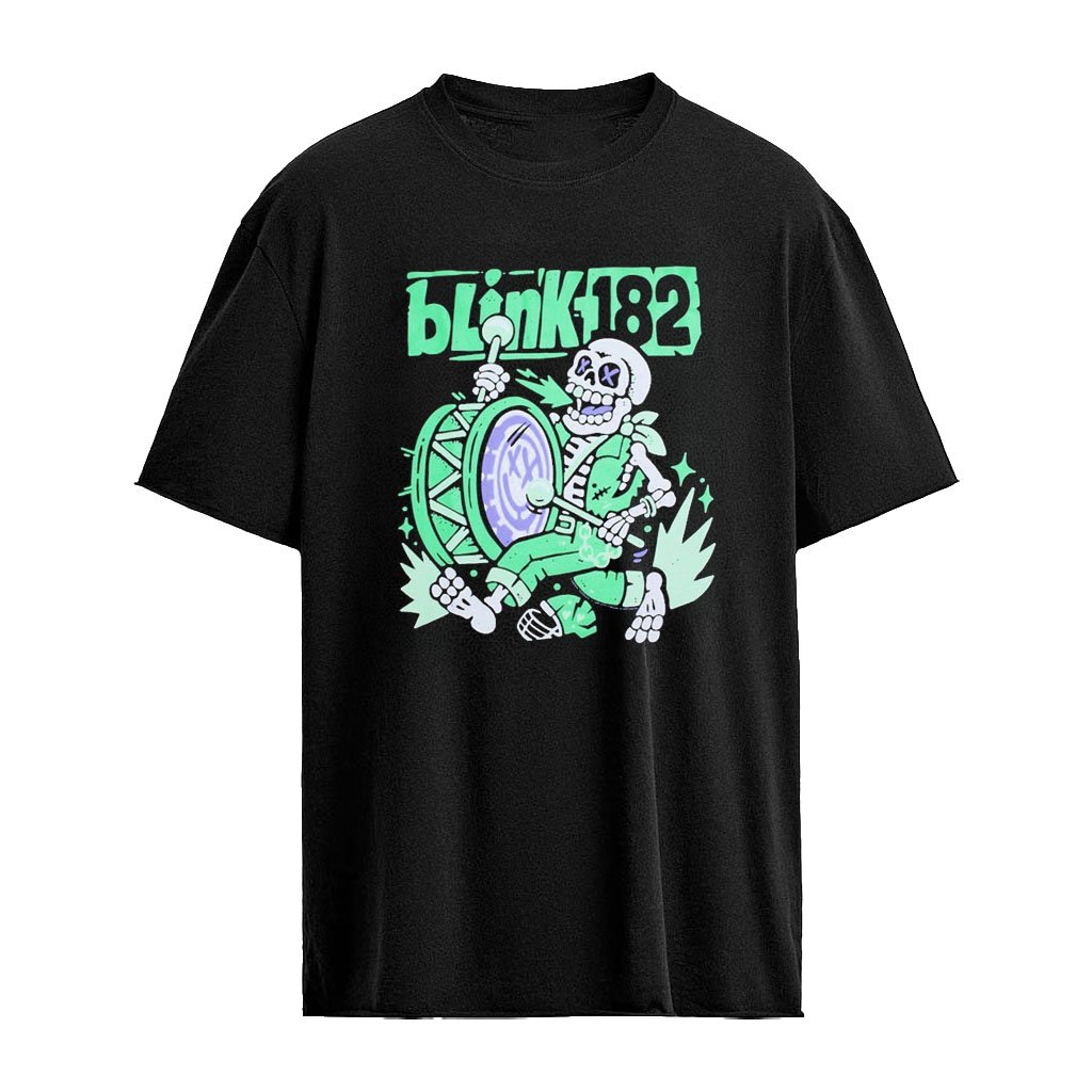 Blink 182 Skeleton Drum Shirt