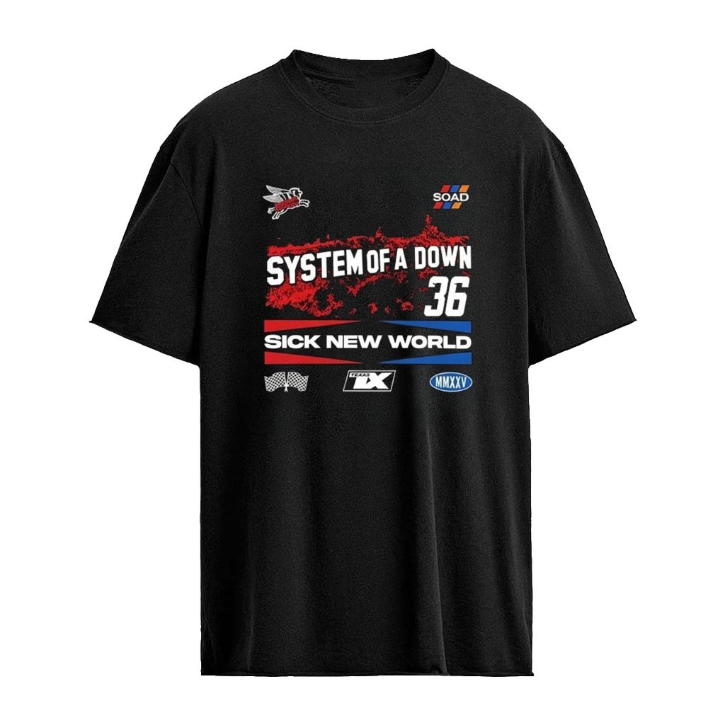 System Of A Down Sick New World Fort Worth Texas Merch Event Racing Number 36 At Motor Speedway On