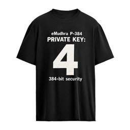 Back Emudhra P 384 Private Key 4 384 Bit Security Shirt