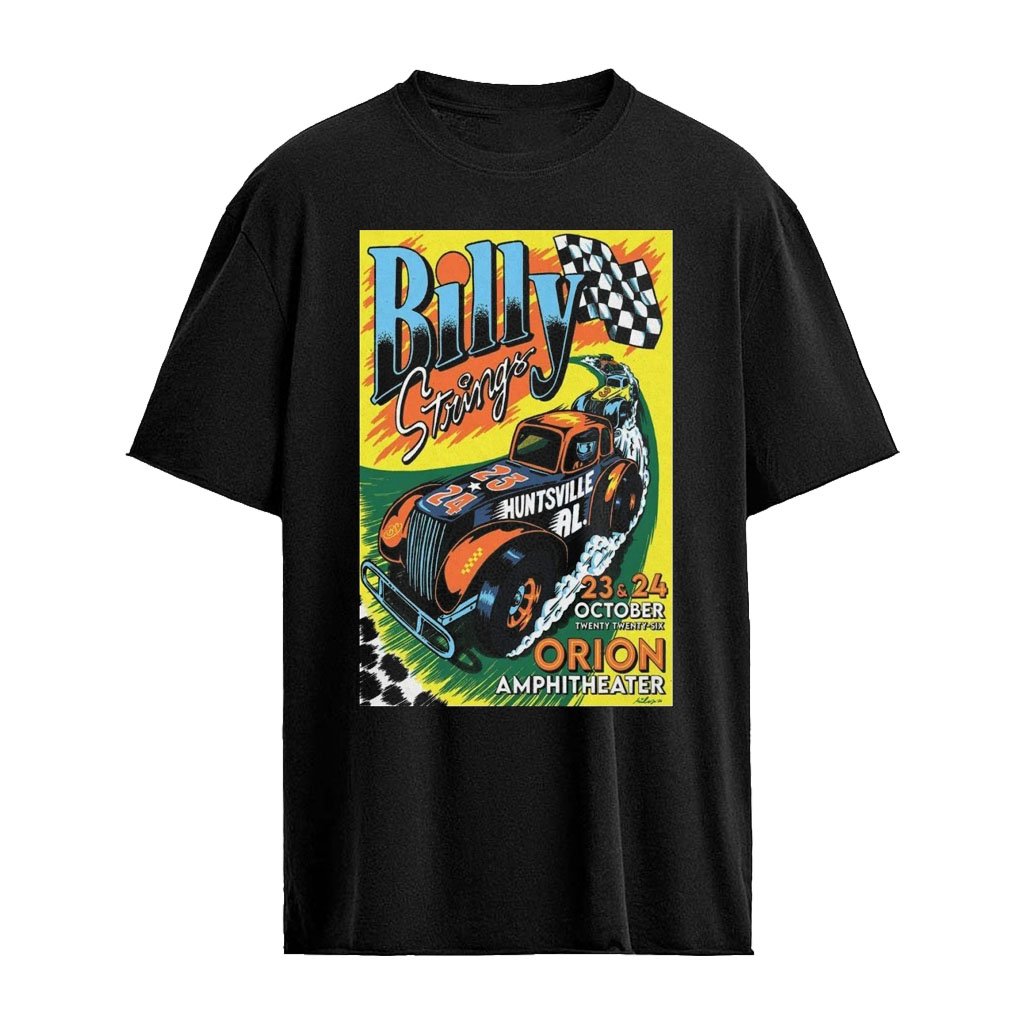 Billy Strings October 23-24 2026 Huntsville Alabama Orion Amphitheater Racing Poster Limited Editi