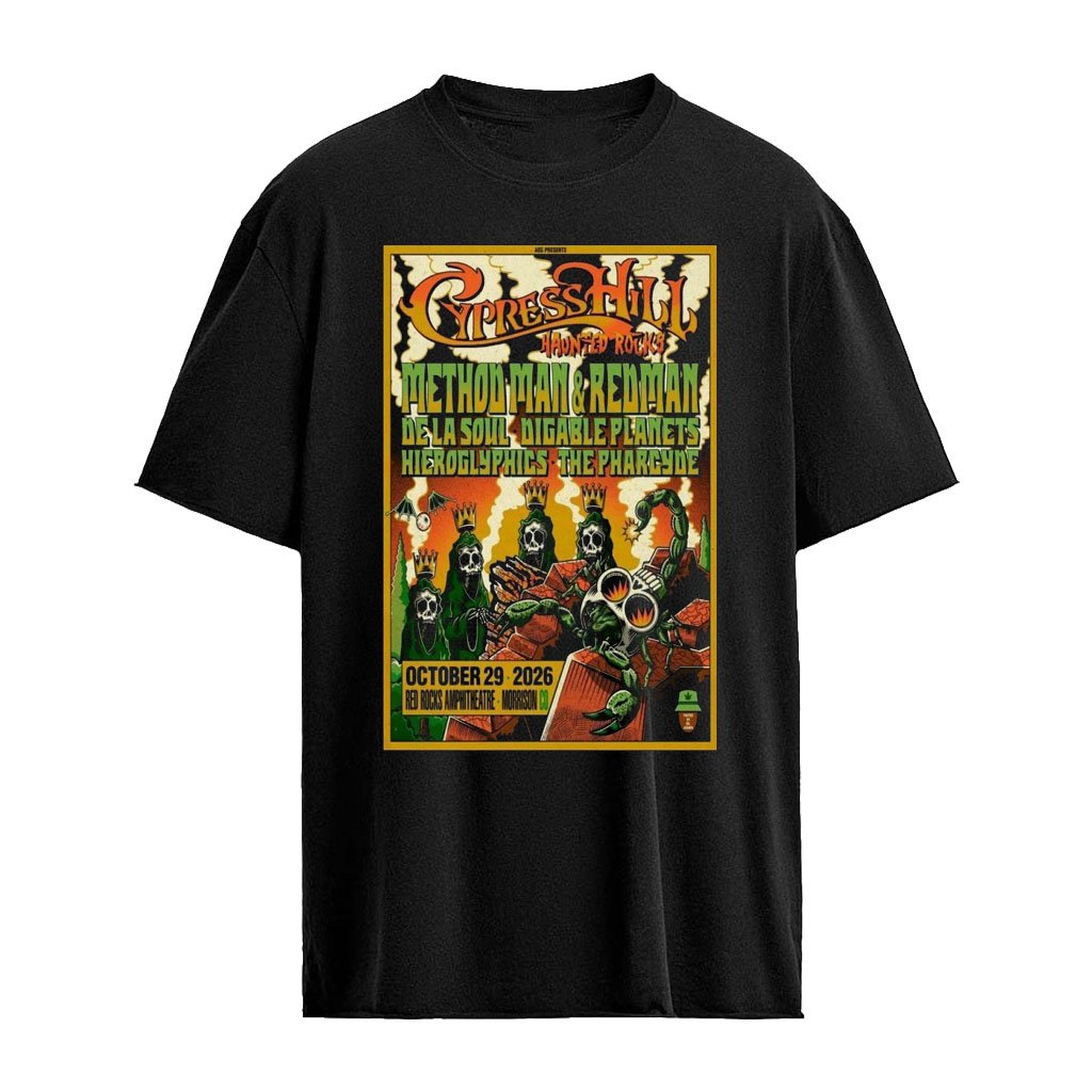 Cypress Hill Haunted Rocks Oct 29 2026 Red Rocks Amphitheatre Morrison CO Limited Concert Poster T