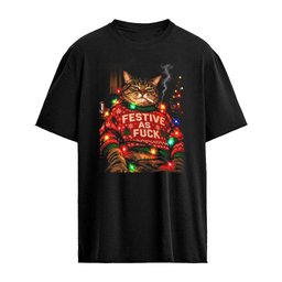 Christmas Cat Festive As Fuck Shirt