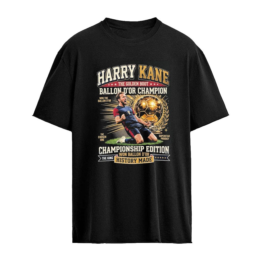 Harry Kane Ballon D’or Retro England Soccer Graphic Shirt