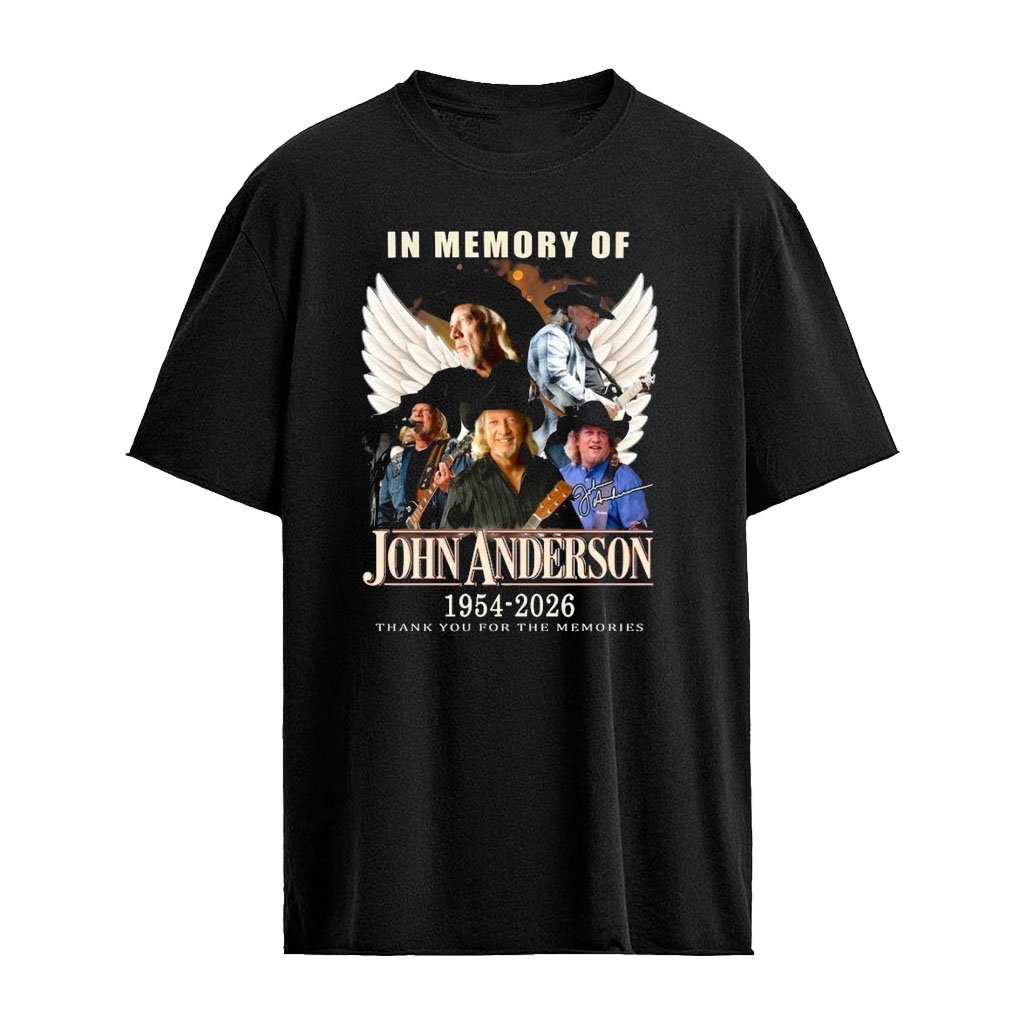 In Memory Of John Anderson 1954-2026 Thank You For The Memories T-Shirt