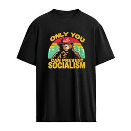 Only You Can Prevent Socialism Patriotic Smokey Bear Shirt