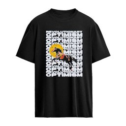 Revolutionary Optimism Horse Graphic Vintage Text Aesthetic Trendy Screenprint Style Shirt