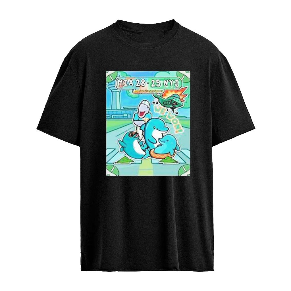 Miami Dolphins Vs New York Jets 28-25 Corndoggy Sports Poster Shirt