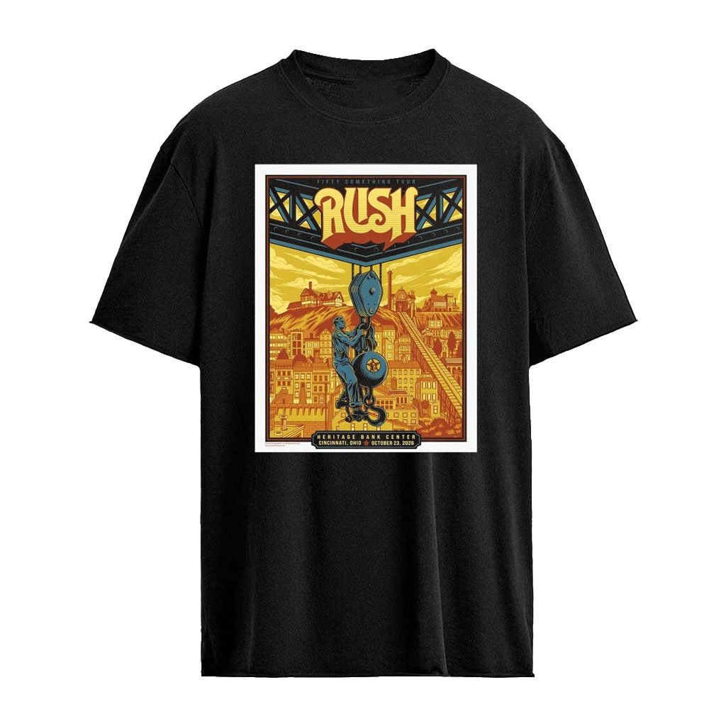 Rush Cincinnati Ohio Event Poster 2026 Live At Heritage Bank Center October 23 2026 T-Shirt