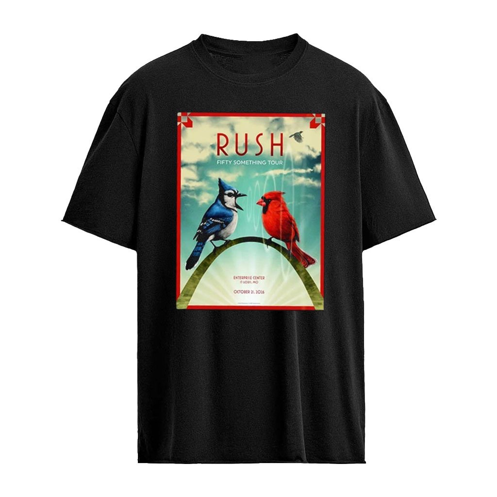 Rush Fifty Something Tour 2026 St Louis MO Event Poster At Enterprise Center On October 21 2026 T-