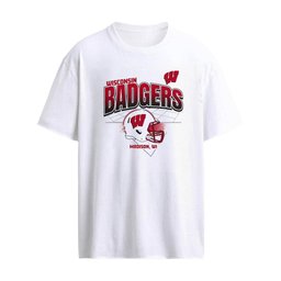 2026 Wisconsin Football Helmet Grid Shirt