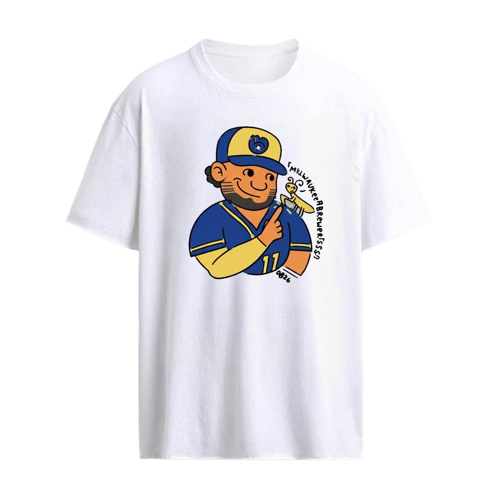 Brewers Jackson Chourio Praying Mantis On Shoulder Cartoon Shirt