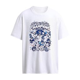 Brewers 4-0 Rays World Series Champions Funny Cartoon Print Shirt