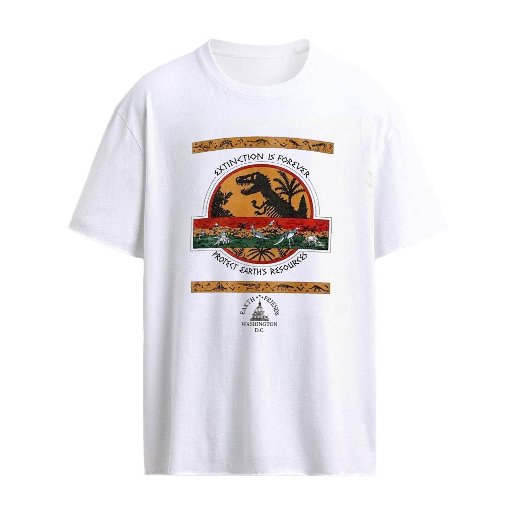Brendan Yates Extinction Is Forever Protect Earth’s Resources Dinosaur Shirt