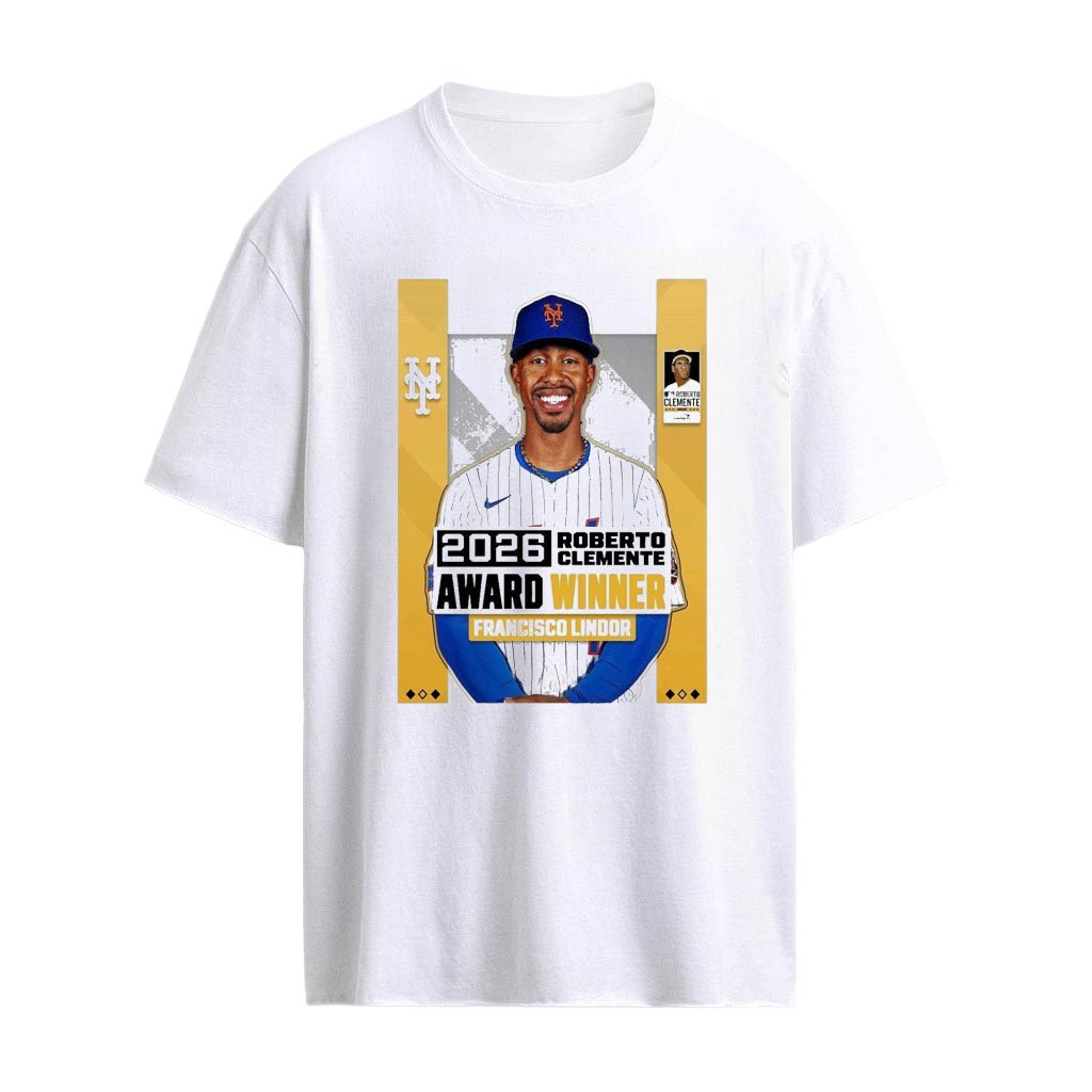 Francisco Lindor New York Mets 2026 Roberto Clemente Award Winner Shirt