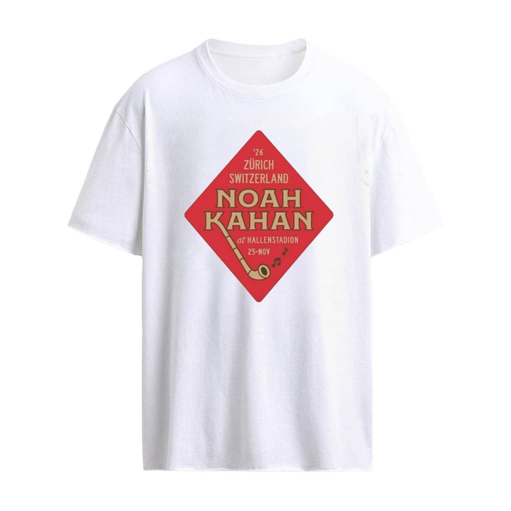 Noah Kahan Live At Hallenstadion Zurich Switzerland November 25 2026 Exclusive Tour Shirt