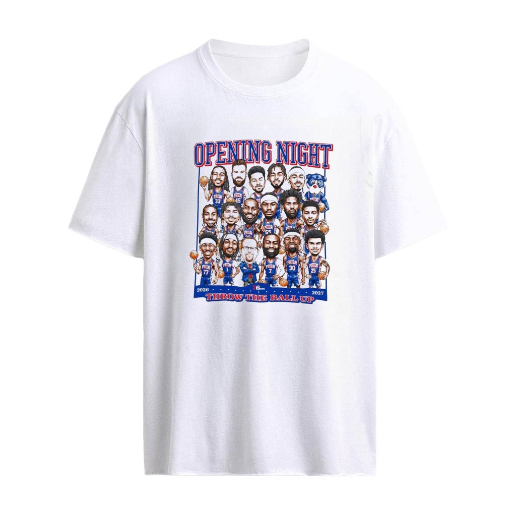 Philadelphia 76ers Throw The Ball Up 2026-27 Opening Night Shirt