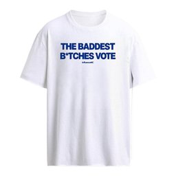 The Baddest Btches Vote InfluenceNC Blue Graphic 2026 T-Shirt
