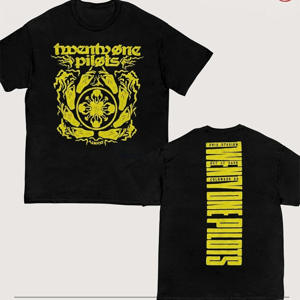 Twenty One Pilots Columbus Ohio 2026 Event Tee Merch Live At Ohio Stadium Oct 17 2026 Breach Green