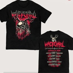 Whitechapel Australia 2026 Tour Merch Bloody Mask With Dates T-Shirt