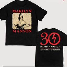 Marilyn Manson Antichrist Superstar 30th Anniversary 2026 Merch Sepia Photo Eating Noodle T-Shirt