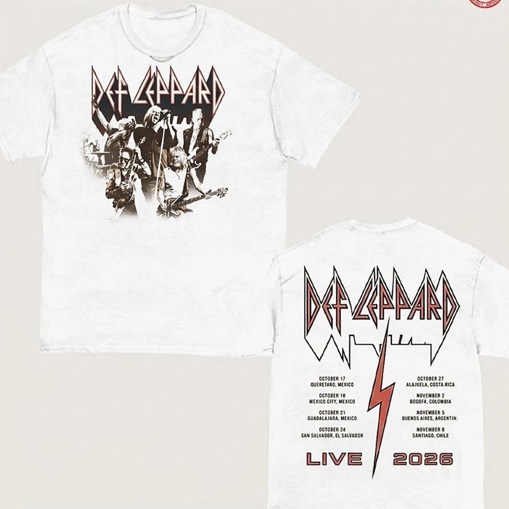 Def Leppard x Mercadorama Exclusive Mexico Tee Live 2026 At VFG Arena On October 21 2026 Guadalaja