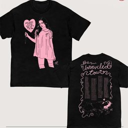 Olivia Rodrigo Merch The Unraveled Tour 2026 Illustration Blk T-Shirt