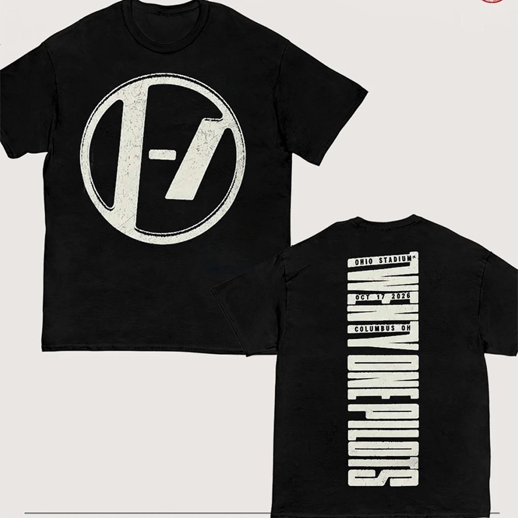 Twenty One Pilots Columbus Ohio 2026 Event Tee Merch Live At Ohio Stadium Oct 17 2026 Logo T-Shirt