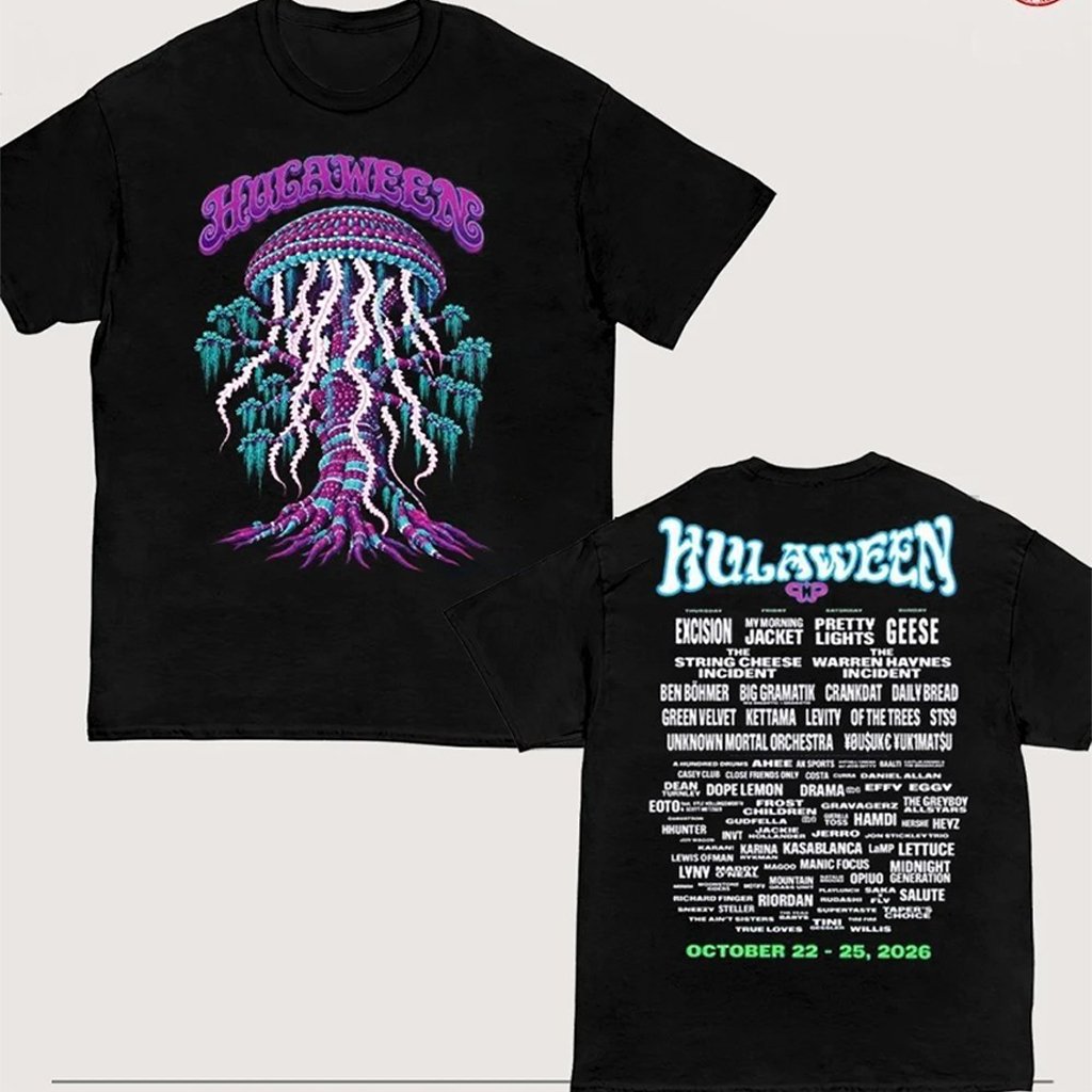 Hullaween 2026 Festival Merch Event Tee Lineup Live Oak Florida October 22-25 2026 Green T-Shirt