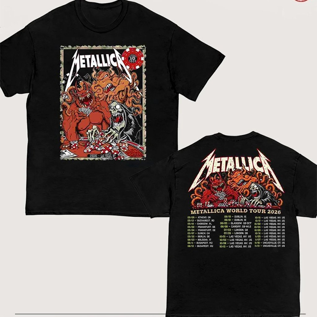 Metallica Metallica Las Vegas Weekend 2 Night 2 October 10 Two-Sided T-Shirt