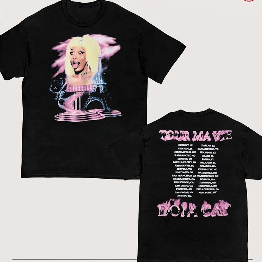 Doja Cat Merch Ma Vie Tour 2026 Dateback T-Shirt
